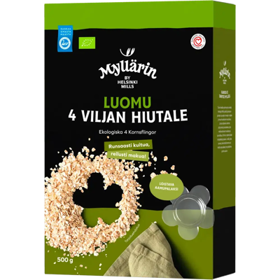 Myllärin Luomu 4 viljan hiutale 500 g Myllärin Luomu 4 viljan hiutale 500 g