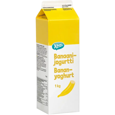 Xtra banaanijogurtti 1kg Xtra banaanijogurtti 1kg