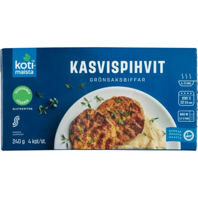 Kotimaista Kasvispihvit pakaste 240g Kotimaista Kasvispihvit pakaste 240g