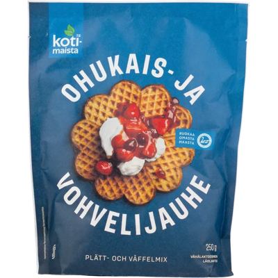 Kotimaista ohukais- ja vohvelijauhe 250 g Kotimaista ohukais- ja vohvelijauhe 250 g