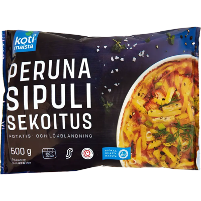 Kotimaista Peruna-sipulisekoitus pakaste 500g Kotimaista Peruna-sipulisekoitus pakaste 500g