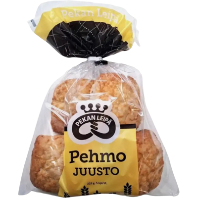 Pekan Leipä Pehmosämpylä juusto 5kpl 325g Pekan Leipä Pehmosämpylä juusto 5kpl 325g