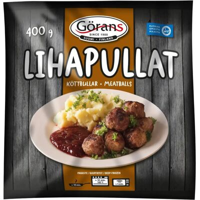 Görans lihapullat 400g kypsät ja irtopakastetut Görans lihapullat 400g kypsät ja irtopakastetut