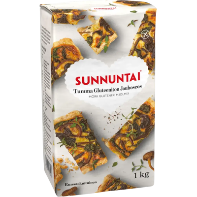 Sunnuntai 1kg tumma gluteeniton jauhoseos Sunnuntai 1kg tumma gluteeniton jauhoseos