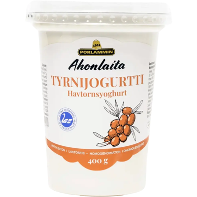 Porlammin Ahonlaita Tyrnijogurtti 400g Porlammin Ahonlaita Tyrnijogurtti 400g