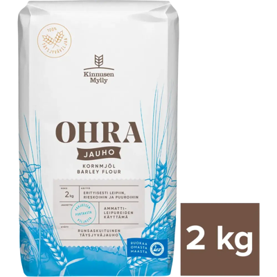 Kinnusen Mylly Ohrajauho 2 kg Kinnusen Mylly Ohrajauho 2 kg