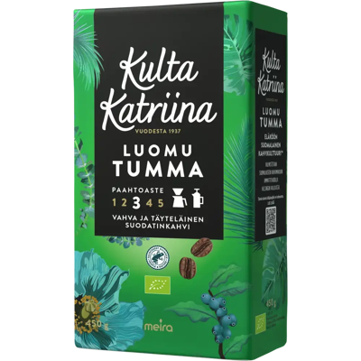 Kulta Katriina Luomu tumma paahto suodatinkahvi RAC 450g Kulta Katriina Luomu tumma paahto suodatinkahvi RAC 450g