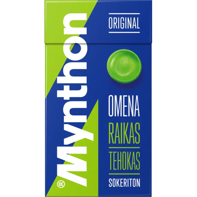 Mynthon Original Omena sokeriton +C kurkkupastilli 39g Mynthon Original Omena sokeriton +C kurkkupastilli 39g