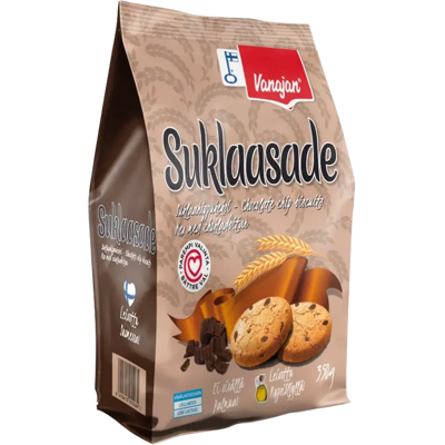Vanajan Suklaasade suklaahippukeksi 350g Vanajan Suklaasade suklaahippukeksi 350g