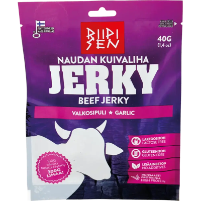 Riipisen Naudan kuivaliha Valkosipuli 40g Riipisen Naudan kuivaliha Valkosipuli 40g