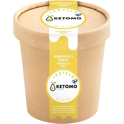 Ketomo Food Kermatoffee-vaniljajäätelö 473ml Ketomo Food Kermatoffee-vaniljajäätelö 473ml