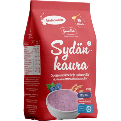 Hirvelän Sydänkaura Mustikka 450 g Hirvelän Sydänkaura Mustikka 450 g