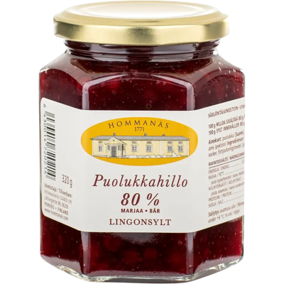 Hommanäs puolukkahillo 80% 320 g Hommanäs puolukkahillo 80% 320 g