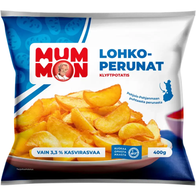 Mummon lohkoperunat 400 g, pakaste Mummon lohkoperunat 400 g, pakaste