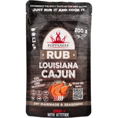 Poppamies Rub Louisiana Cajun mausteseos 200g Poppamies Rub Louisiana Cajun mausteseos 200g