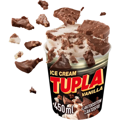 Tupla Laktoositon Vanilla jäätelö 450ml/305g Tupla Laktoositon Vanilla jäätelö 450ml/305g