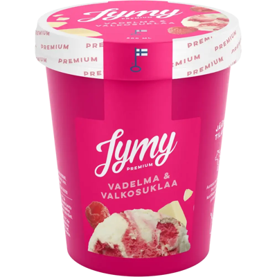 Jymy Vadelma & Valkosuklaajäätelö 500ml Jymy Vadelma & Valkosuklaajäätelö 500ml