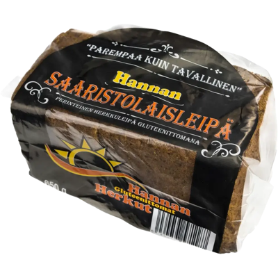 Hannan Gluteenittomat Herkut Saaristolaisleipä 650g, gluteeniton Hannan Gluteenittomat Herkut Saaristolaisleipä 650g, gluteeniton