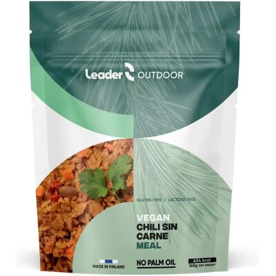 Leader Outdoor retkiruoka riisi-papu-kasvis ateria-aines. Vegaani. Chili sin carne 165g. Leader Outdoor retkiruoka riisi-papu-kasvis ateria-aines. Vegaani. Chili sin carne 165g.
