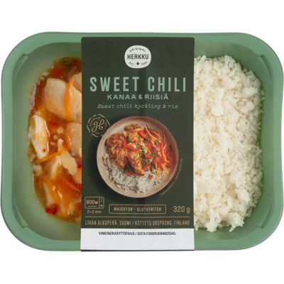 Herkku Classics Sweet chili -kanaa & riisiä 320g Herkku Classics Sweet chili -kanaa & riisiä 320g