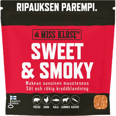 Miss Klose Rubs & Spices Miss Klose mausteseos Sweet & Smoky 100 g Miss Klose Rubs & Spices Miss Klose mausteseos Sweet & Smoky 100 g