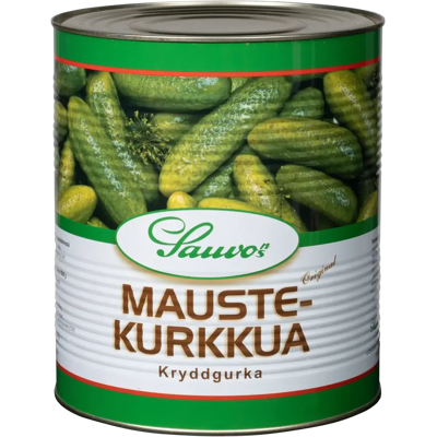 Sauvon 8,2/4,5 kg mausteliemessä valikoituja kurkkuja Sauvon 8,2/4,5 kg mausteliemessä valikoituja kurkkuja