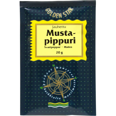 Golden Star 20g Jauhettu Mustapippuri Golden Star 20g Jauhettu Mustapippuri