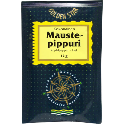 Golden Star kokonainen maustepippuri 12g Golden Star kokonainen maustepippuri 12g