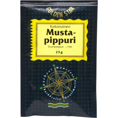 Golden Star kokonainen mustapippuri 23g Golden Star kokonainen mustapippuri 23g