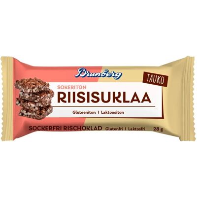 Brunberg Tauko Sokeriton Riisisuklaa 28g Brunberg Tauko Sokeriton Riisisuklaa 28g