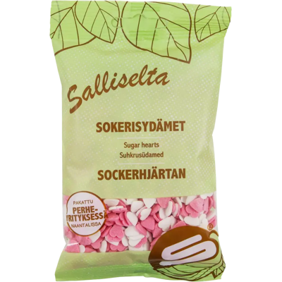 Salliselta Sokerisydämet 100g Salliselta Sokerisydämet 100g