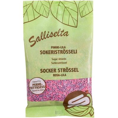 Salliselta Sokeriströssli pinkki-lila 100g Salliselta Sokeriströssli pinkki-lila 100g