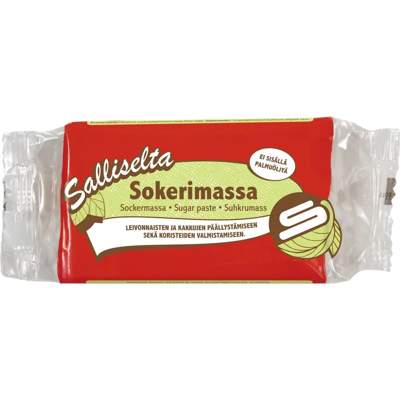 Salliselta Sokerimassa punainen 250g Salliselta Sokerimassa punainen 250g