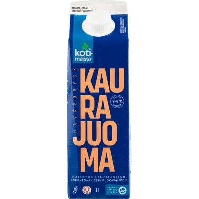 Kotimaista Kaurajuoma 1 l gluteeniton Kotimaista Kaurajuoma 1 l gluteeniton