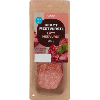 Coop kevyt meetvursti 200g Coop kevyt meetvursti 200g