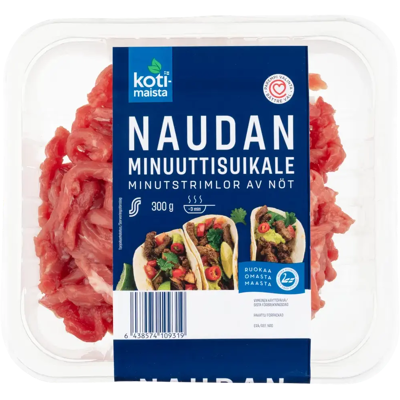 Kotimaista naudan minuuttisuikale 300g Kotimaista naudan minuuttisuikale 300g
