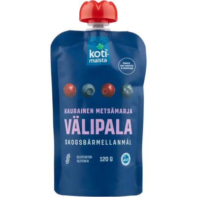 Kotimaista kaurainen metsämarja välipala 120 g Kotimaista kaurainen metsämarja välipala 120 g