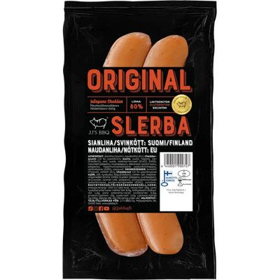 JJ's BBQ Jalapeno Cheddar slerba makkara 240 g JJ's BBQ Jalapeno Cheddar slerba makkara 240 g