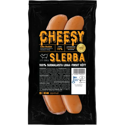 JJ's BBQ Cheesy Slerba makkara 240 g JJ's BBQ Cheesy Slerba makkara 240 g