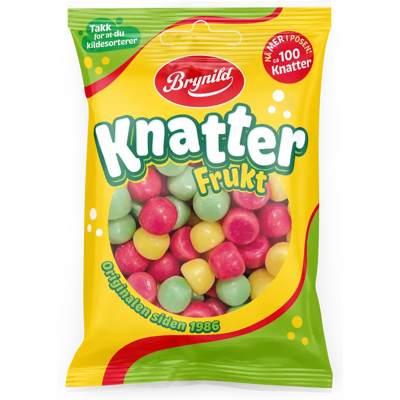 Brynild Knatter Hedelmä makeisraesekoitus 80 g Brynild Knatter Hedelmä makeisraesekoitus 80 g