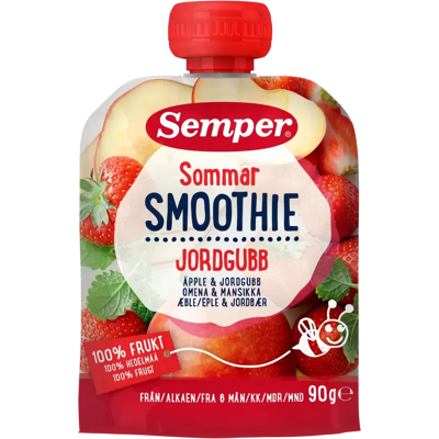 Semper Smoothie Sommar 6kk hedelmäsose 90g Semper Smoothie Sommar 6kk hedelmäsose 90g