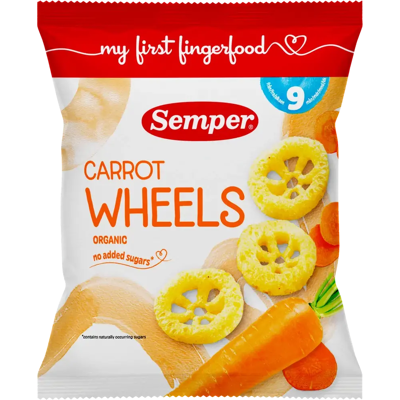 Semper Carrot wheels luomunaksu alkaen 9kk 15g Semper Carrot wheels luomunaksu alkaen 9kk 15g