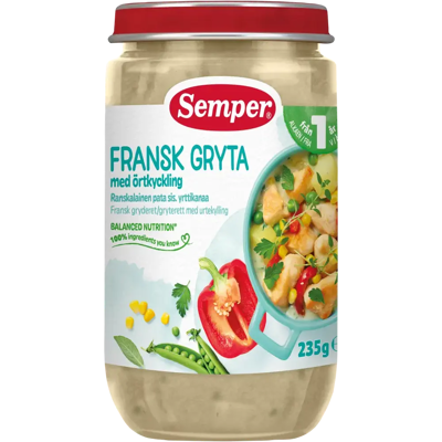 Semper Ranskalainen pata sis. yrttikanaa 1v ateria 235g Semper Ranskalainen pata sis. yrttikanaa 1v ateria 235g