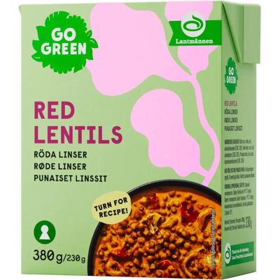 GoGreen Punaiset Linssit 380g GoGreen Punaiset Linssit 380g