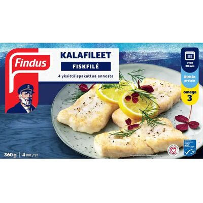 Findus Kalafileet MSC 360g 4kpl, pakaste Findus Kalafileet MSC 360g 4kpl, pakaste