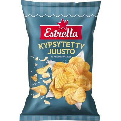 Estrella Kypsytetty juusto & merisuola sipsi 275g Estrella Kypsytetty juusto & merisuola sipsi 275g