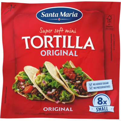 Santa Maria - Original Small - 8 kpl - Vehnä - Tortilla Santa Maria - Original Small - 8 kpl - Vehnä - Tortilla