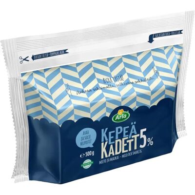 Arla Tolkuttomat Juustot Kepeä Kadett 5% 500 g Arla Tolkuttomat Juustot Kepeä Kadett 5% 500 g