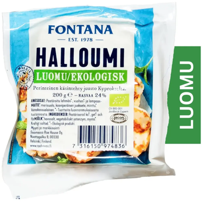 Fontana Halloumi 200g Luomu PDO Fontana Halloumi 200g Luomu PDO