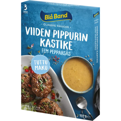 Blå Band Viiden Pippurin kastike 3x16g laktoositon Blå Band Viiden Pippurin kastike 3x16g laktoositon